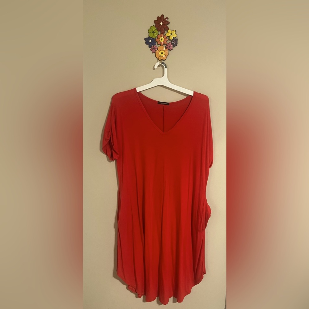 Hippie Chic, 2x, Red t-shirt dress